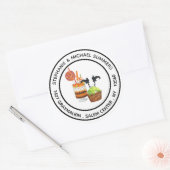 Halloween Cupcake Traktaties Ronde Sticker (Envelop)