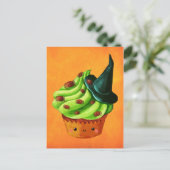 Halloween Cupcake vol kleine spinnen Briefkaart (Staand voorkant)