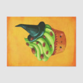 Halloween Cupcake vol kleine spinnen Tissuepapier (Voorkant)