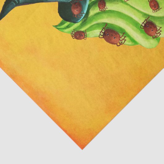 Halloween Cupcake vol kleine spinnen Tissuepapier (Detail)