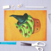 Halloween Cupcake vol kleine spinnen Tissuepapier (Craft)