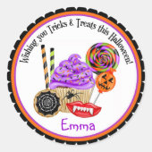 Halloween Cupcakes en Snoep Stickers (Voorkant)