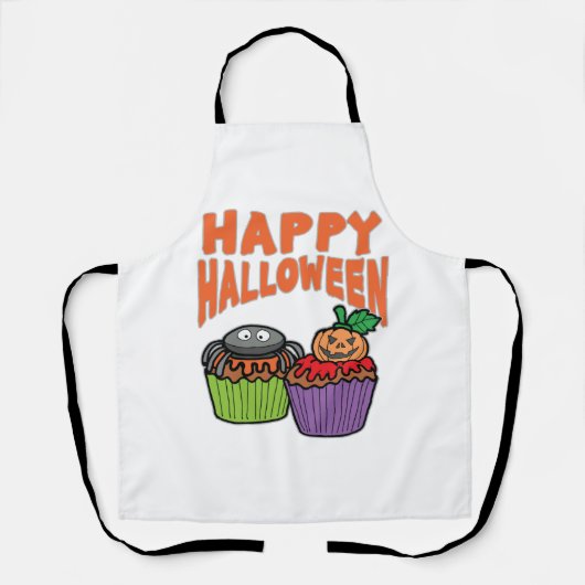 Halloween cupcakes schort (Voorkant)