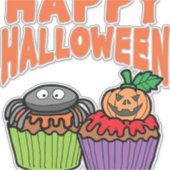 Halloween cupcakes sticker (Voorkant)