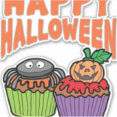 Halloween cupcakes sticker (Voorkant)