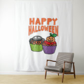Halloween cupcakes wandkleed (In situ)