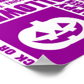 Halloween Custom Cool Whimsical Typography Paarse Poster (Hoek)