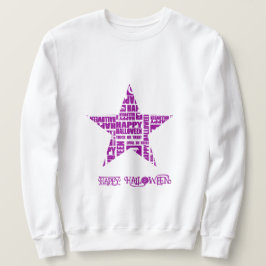 Halloween Custom Cool Whimsical Typography Paarse Trui