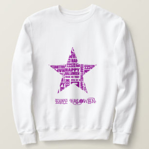 Halloween Custom Cool Whimsical Typography Paarse Trui
