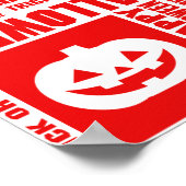 Halloween Custom Cool Whimsical Typography Rood Poster (Hoek)
