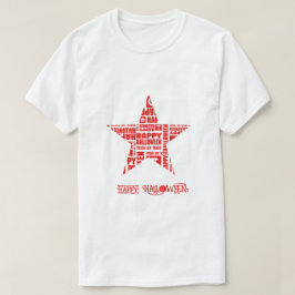 Halloween Custom Cool Whimsical Typography Rood T-shirt