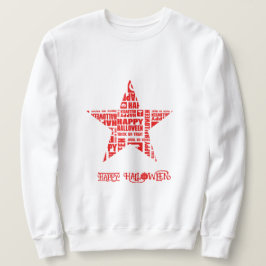 Halloween Custom Cool Whimsical Typography Rood Trui