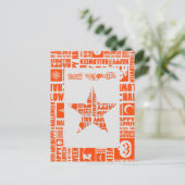 Halloween Custom Cool Whimsical Typography Sinaasa Briefkaart (Staand voorkant)