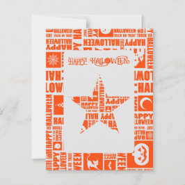 Halloween Custom Cool Whimsical Typography Sinaasa Briefkaart