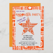 Halloween Custom Cool Whimsical Typography Sinaasa Kaart (Voorkant / Achterkant)