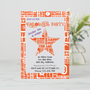 Halloween Custom Cool Whimsical Typography Sinaasa Kaart