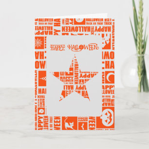 Halloween Custom Cool Whimsical Typography Sinaasa Kaart