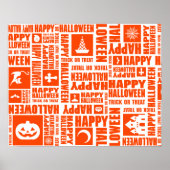 Halloween Custom Cool Whimsical Typography Sinaasa Poster (Voorkant)