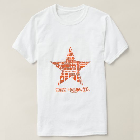 Halloween Custom Cool Whimsical Typography Sinaasa T-shirt (Design voorkant)