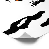 Halloween Custom Cool Whimsical Witch Silhouette Poster