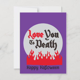 Halloween Custom grillig Grappig Modern Paarse Briefkaart