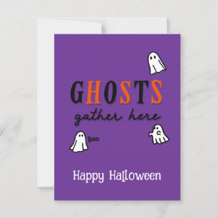 Halloween Custom grillig Grappig Modern Paarse Briefkaart