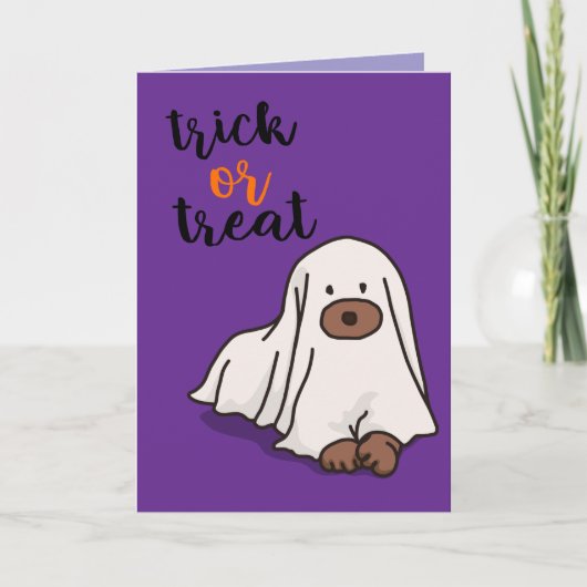 Halloween Custom grillig Grappig Modern Paarse Kaart (Voorkant)