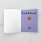 Halloween Custom grillig Grappig Modern Paarse Kaart (Binnen)