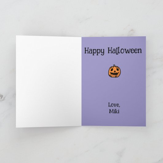 Halloween Custom grillig Grappig Modern Paarse Kaart (Binnen)