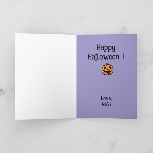 Halloween Custom grillig Grappig Modern Paarse Kaart (Binnen)