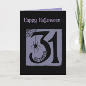 Halloween Custom grillig Grappig Modern Paarse Kaart (Voorkant)