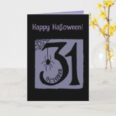 Halloween Custom grillig Grappig Modern Paarse Kaart (Gele Bloem)