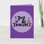 Halloween Custom grillig Grappig Modern Paarse Kaart (Voorkant)