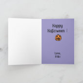 Halloween Custom grillig Grappig Modern Paarse Kaart (Binnen)