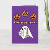 Halloween Custom grillig Grappig Modern Paarse Kaart (Voorkant)