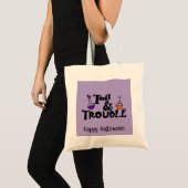 Halloween Custom grillig Grappig Modern Paarse Tote Bag (Voorkant (product))