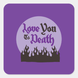 Halloween Custom grillig Grappig Modern Paarse Vierkante Sticker