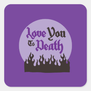 Halloween Custom grillig Grappig Modern Paarse Vierkante Sticker