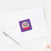 Halloween Custom grillig Grappig Modern Paarse Vierkante Sticker (Envelop)
