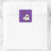 Halloween Custom grillig Grappig Modern Paarse Vierkante Sticker (Tas)