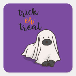 Halloween Custom grillig Grappig Modern Paarse Vierkante Sticker