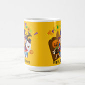 Halloween Custom grillige Schattigee heks meisje S Koffiemok (Center)