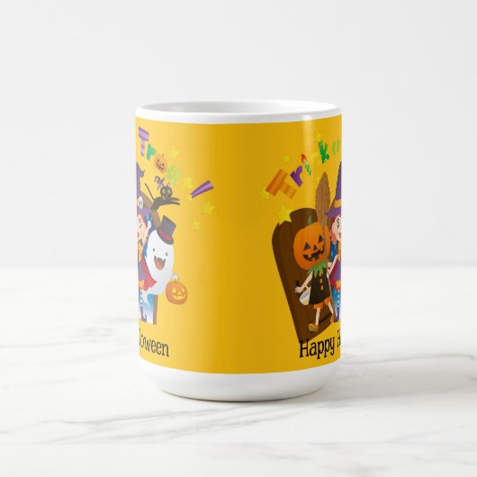 Halloween Custom grillige Schattigee heks meisje S Koffiemok (Center)