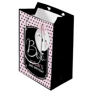 Halloween Custom Meisje Verjaardag Roze Zwart Medium Cadeauzakje