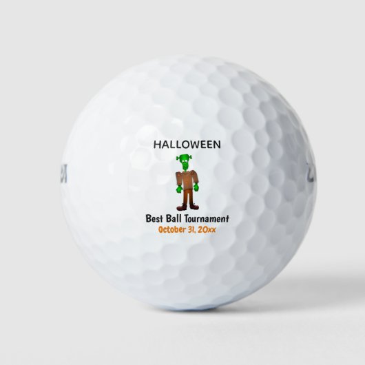 Halloween Custom Monster Mash Frankenstein Golfballen (Voorkant)