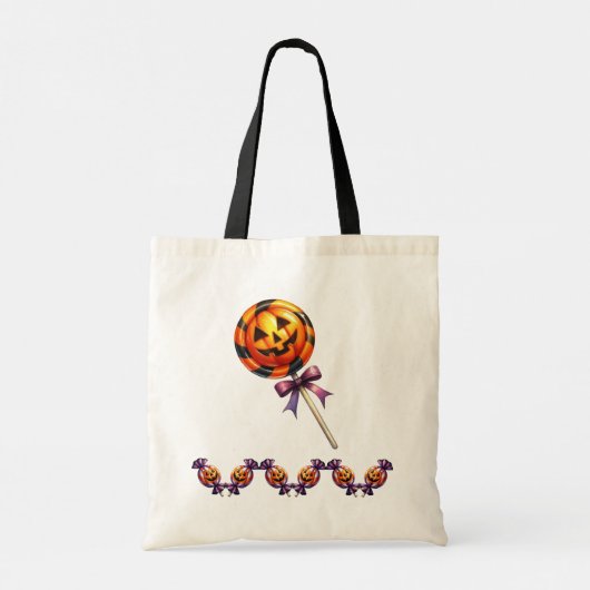 Halloween Custom Name Treat Tote Bag (Achterkant)