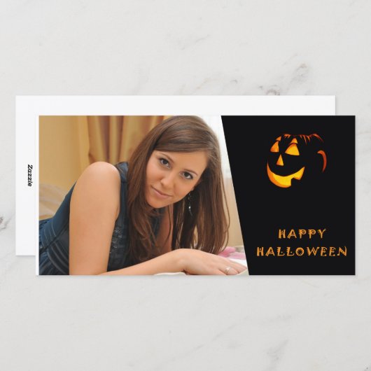 Halloween Custom Photo Card Feestdagenkaart (Voorkant / Achterkant)
