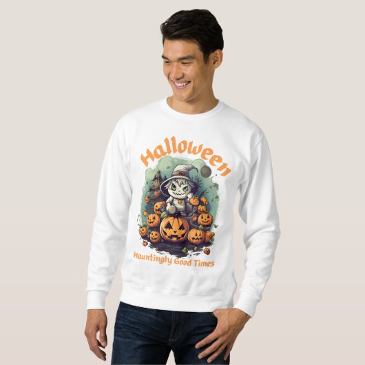 Halloween Custom Pompoen & Ghost voor Koppels Trui (Voorkant volledig)