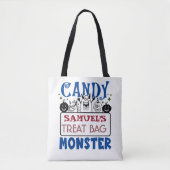 Halloween Custom Snoep Monster Canvas tas (Voorkant)