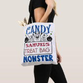 Halloween Custom Snoep Monster Canvas tas (Dichtbij)